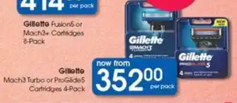 Clicks Gillette Mach3 Turbo or ProGlide5 Cartridges offer