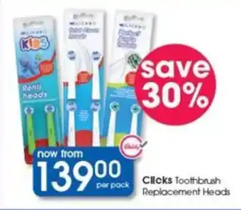 Clicks Clicks Toothbrush Replacement Heads offer