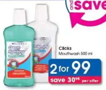 Clicks Clicks Mouthwash offer