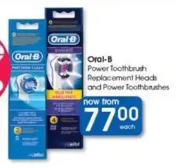 Clicks Oral-B Power Toothbrush Replacement Heads and Power Toothbrushes offer