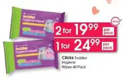 Clicks Clicks Toddler Hygiene Wipes offer