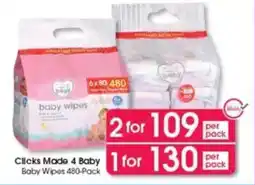 Clicks Clicks Made 4 Baby Baby Wipes offer