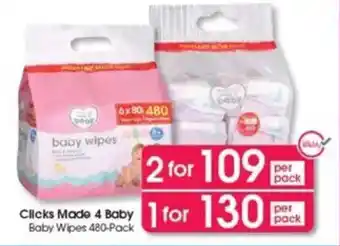 Clicks Clicks Made 4 Baby Baby Wipes offer