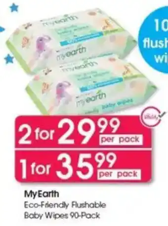 Clicks My Earth Eco-Friendly Flushable Baby Wipes offer