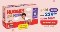 Clicks HUGGIES Gold Pants offer