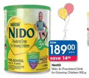 Clicks Nestlé Nido 3+ Powdered Drink for Growing Children offer