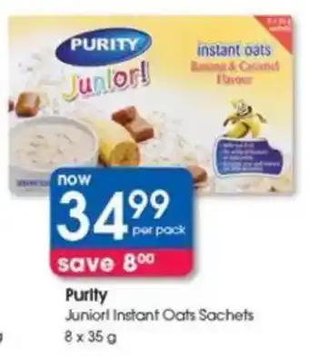 Clicks Purity Junior! Instant Oats Sachets offer