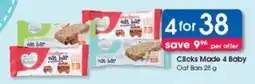 Clicks Clicks Made 4 Baby Oat Bars offer