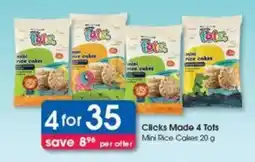 Clicks Clicks Made 4 Tots Mini Rice Cakes offer