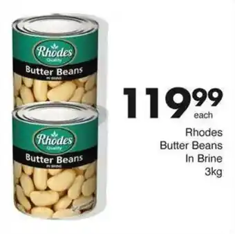 Save Hyper Rhodes Butter Beans In Brine offer