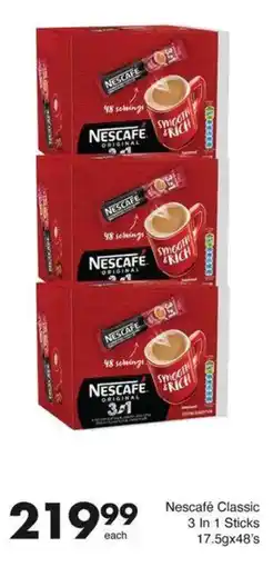 Save Hyper Nescafé Classic 3 In 1 Sticks offer