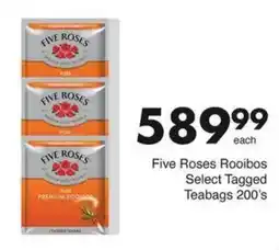 Save Hyper Five Roses Rooibos Select Tagged Teabags offer