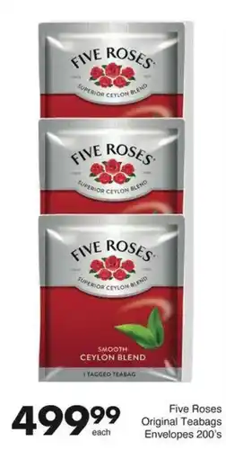 Save Hyper Five Roses Original Teabags Envelopes offer