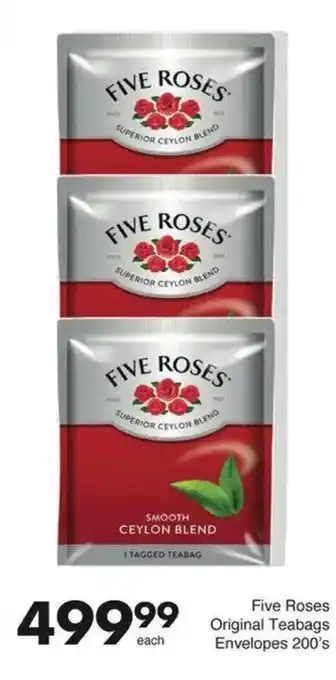 Save Hyper Five Roses Original Teabags Envelopes offer