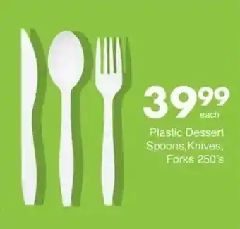 Save Hyper Plastic Dessert Spoons, Knives, Forks offer