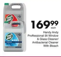 Save Hyper Handy Andy Proffessional Window & Glass Cleaner/ Antibacterial Cleaner With Bleach offer