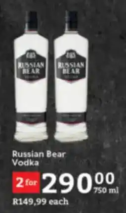 Oxford Freshmarket Russian Bear Vodka offer