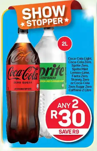 Pick n Pay Hypermarket Coca-Cola Light, Coca-Cola Zero, Sprite Zero, Sprite Mint Lemon-Lime, Fanta Zero, Stoney Zero or Coca-Cola Zero Sugar offer