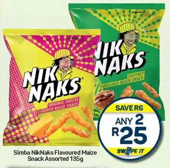 Pick n Pay Hypermarket Simba NikNaks Flavoured Maize Snack Assorted offer