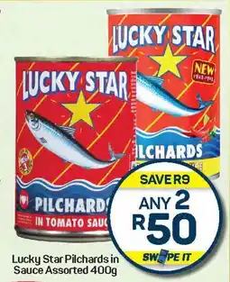 Pick n Pay Hypermarket Lucky Star Pilchards in Sauce Assorted offer