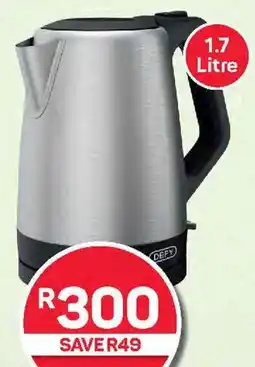 Pick n Pay Hypermarket DEFY Stainless Steel Cordless Kettle offer