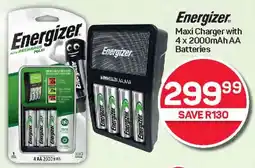 Pick n Pay Hypermarket Energizer Maxi Charger with 2000mAh AA Batteries offer