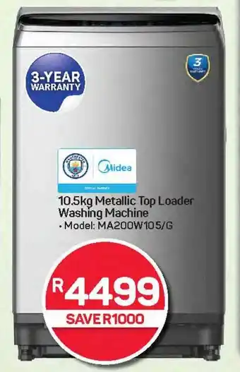 Pick n Pay Hypermarket Midea Metallic Top Loader Washing Machine offer