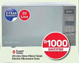 Pick n Pay Hypermarket Russell Hobbs Silver Mirror Finish Electric Microwave Oven offer