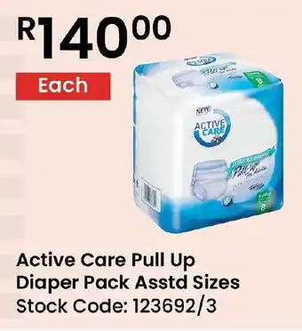 Africa Cash and Carry Active Care Pull Up Diaper Pack Asstd Sizes offer