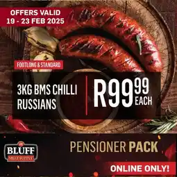 Bluff Meat Supply BMS Chilli Russians offer