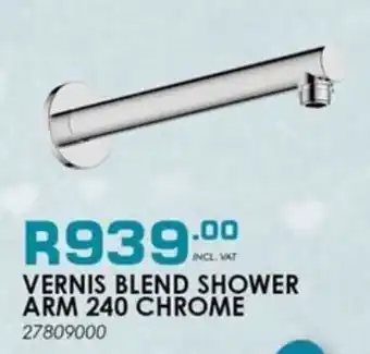 ON TAP Vernis blend shower arm 240 chrome offer