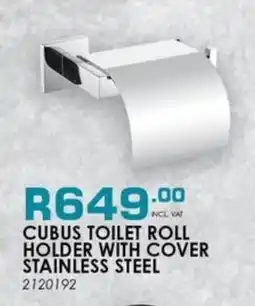 ON TAP Cubus toilet roll holder with cover stainless steel offer