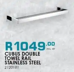 ON TAP Cubus double towel rail stainless steel offer