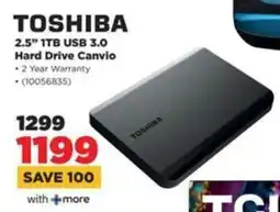 HiFi Corp TOSHIBA 2.5" 1TB USB 3.0 Hard Drive Canvio offer