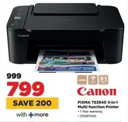 HiFi Corp Canon PIXMA TS3640 3-in-1 Multi-function Printer offer