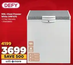 HiFi Corp DEFY Chest Freezer White DMF470 offer