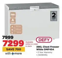 HiFi Corp DEFY Chest Freezer White DMF454 offer