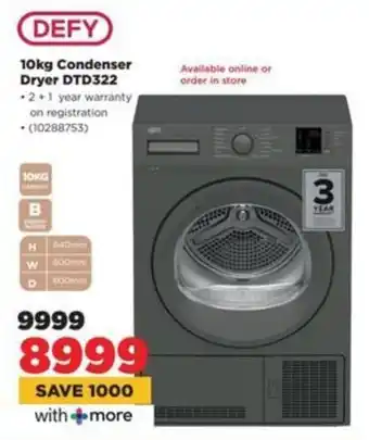 HiFi Corp DEFY Condenser Dryer DTD322 offer