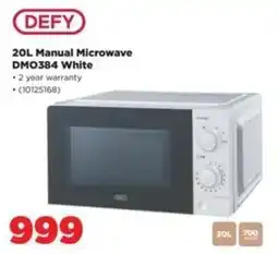 HiFi Corp DEFY Manual Microwave DMO384 White offer