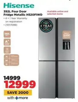 HiFi Corp Hisense Four Door Fridge Metallic H520FIWD offer