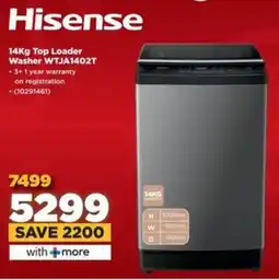 HiFi Corp Hisense Top Loader Washer WTJA1402T offer