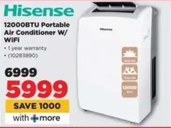 HiFi Corp Hisense 12000BTU Portable Air Conditioner W/ WiFi offer