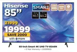 HiFi Corp Hisense 85-inch Smart 4K UHD TV-85A6N offer