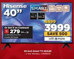 HiFi Corp Hisense 40-inch Smart TV-40A4K offer