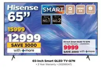 HiFi Corp Hisense 65-inch Smart QLED TV-Q7N offer