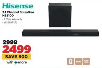 HiFi Corp Hisense 3.1 Channel Soundbar offer