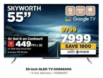 HiFi Corp SKYWORTH 55-inch QLED TV-55Q6600G offer