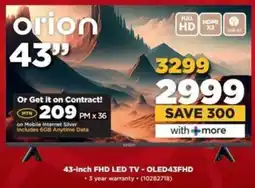 HiFi Corp Orion 43-inch FHD LED TV-OLED43FHD offer