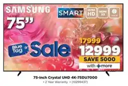 HiFi Corp SAMSUNG 75-inch Crystal UHD 4K-75DU7000 offer