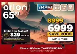 HiFi Corp Orion 65-inch UHD Smart TV-OTV65UHDSMV offer